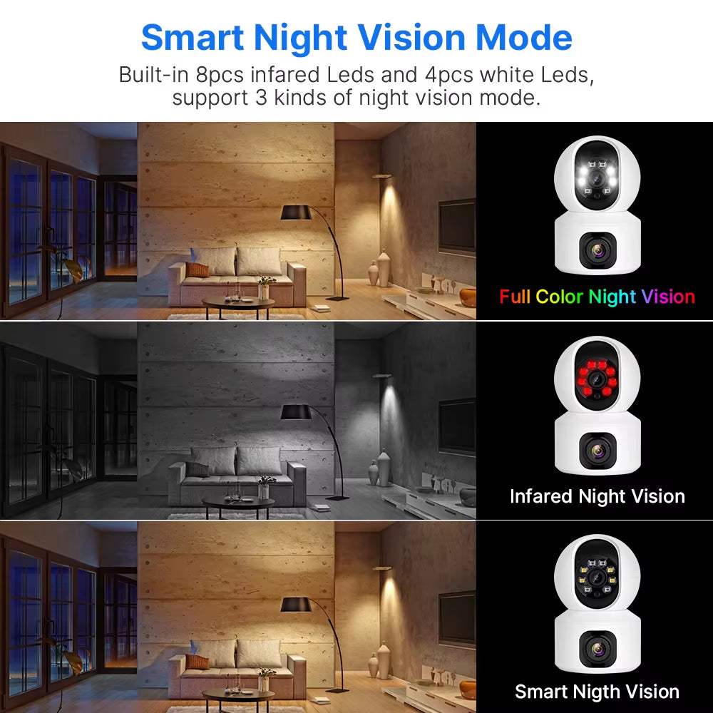 Hiseeu 2K 4MP PTZ IP Camera WIFI Wireless Smart Home Security Surveillance Camera Two-Way Audio Indoor Baby Pet Monitor Camera
