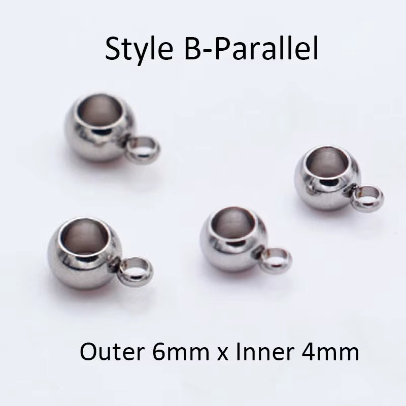 10Pcs Stainless Steel Spacer Beads Pendant Charms Clasps Gold Color Bail Beads for DIY Jewelry Making Findings Hole 2-4Mm Beads