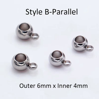 10Pcs Stainless Steel Spacer Beads Pendant Charms Clasps Gold Color Bail Beads for DIY Jewelry Making Findings Hole 2-4Mm Beads