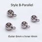 10Pcs Stainless Steel Spacer Beads Pendant Charms Clasps Gold Color Bail Beads for DIY Jewelry Making Findings Hole 2-4Mm Beads