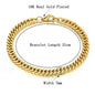 Mens 316L Stainless Steel Male Bracelet Wholesale Braslet Gold Silver Color Braclet Chunky Cuban Chain Link Bracelet for Man