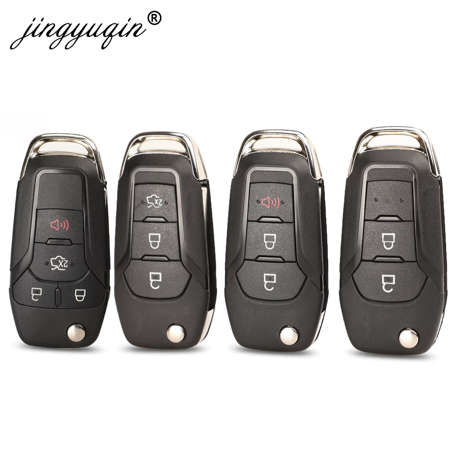 2/3/4 Button Flip Folding Car Key Shell Case for Ford Focus Fusion Mk2 Mk7 Explorer Ranger Uncut Blank HU101 Blade
