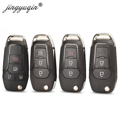 2/3/4 Button Flip Folding Car Key Shell Case for Ford Focus Fusion Mk2 Mk7 Explorer Ranger Uncut Blank HU101 Blade