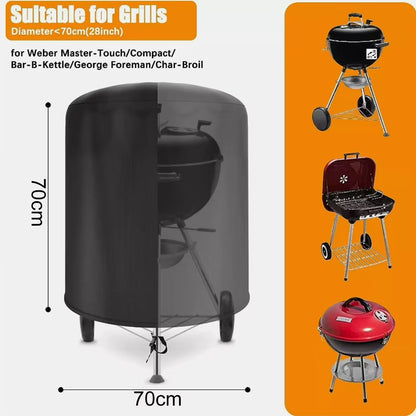 1Pcs Kettle BBQ Cover for Raweao Kettle BBQ Cover for Weber 57Cm Outdoor Waterproof Barbecue Cover round BBQ Coverings