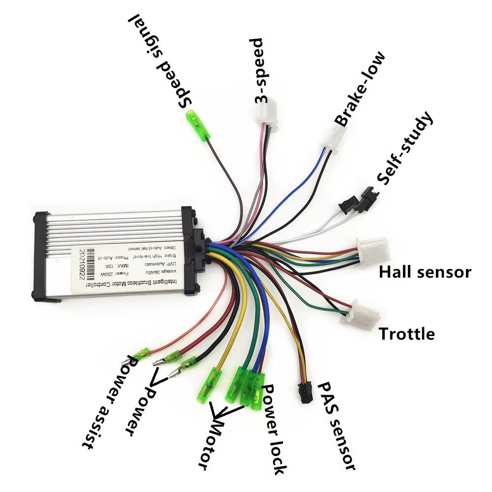 250W DC 12V 24V 36V 48V Brushless Motor Speed Montroller, Motor Driver