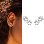 Real 100% 925 Sterling Silver Lovely Cat Pet Stud Earrings for Women S925 Silver Earring Fashion Jewelry Gift FIE073