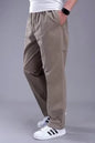 Plus Size 8XL 11XL 12Xl Middle-Aged Men'S Summer Thin Elastic Band High Waist Cotton Casual Trousers Dad Oversize 9XL 8XL 7XL