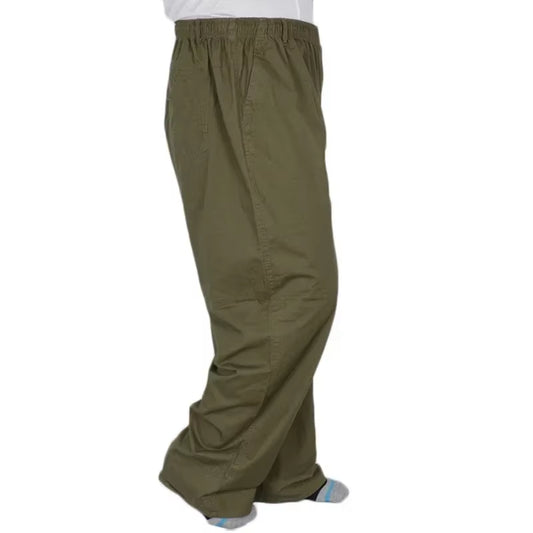 Plus Size 8XL 11XL 12Xl Middle-Aged Men'S Summer Thin Elastic Band High Waist Cotton Casual Trousers Dad Oversize 9XL 8XL 7XL