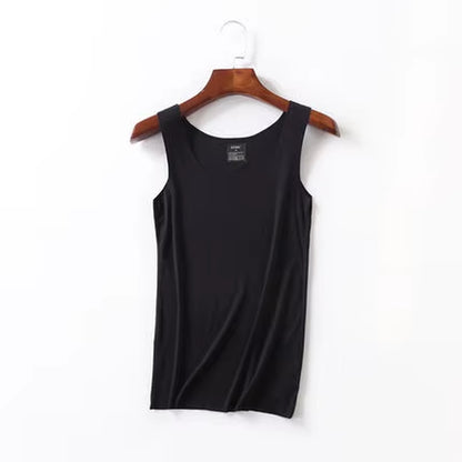 High Quality 2022Summer Solid Seamless Women Tank Tops Soft Modal Vest Sleeveless T Shirt Female White Tanks No-Trace TOPS