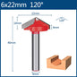 6Mm Router Bit V Shape Groove Milling Cutter Carbide Engraving Bit Woodworking Cutter
