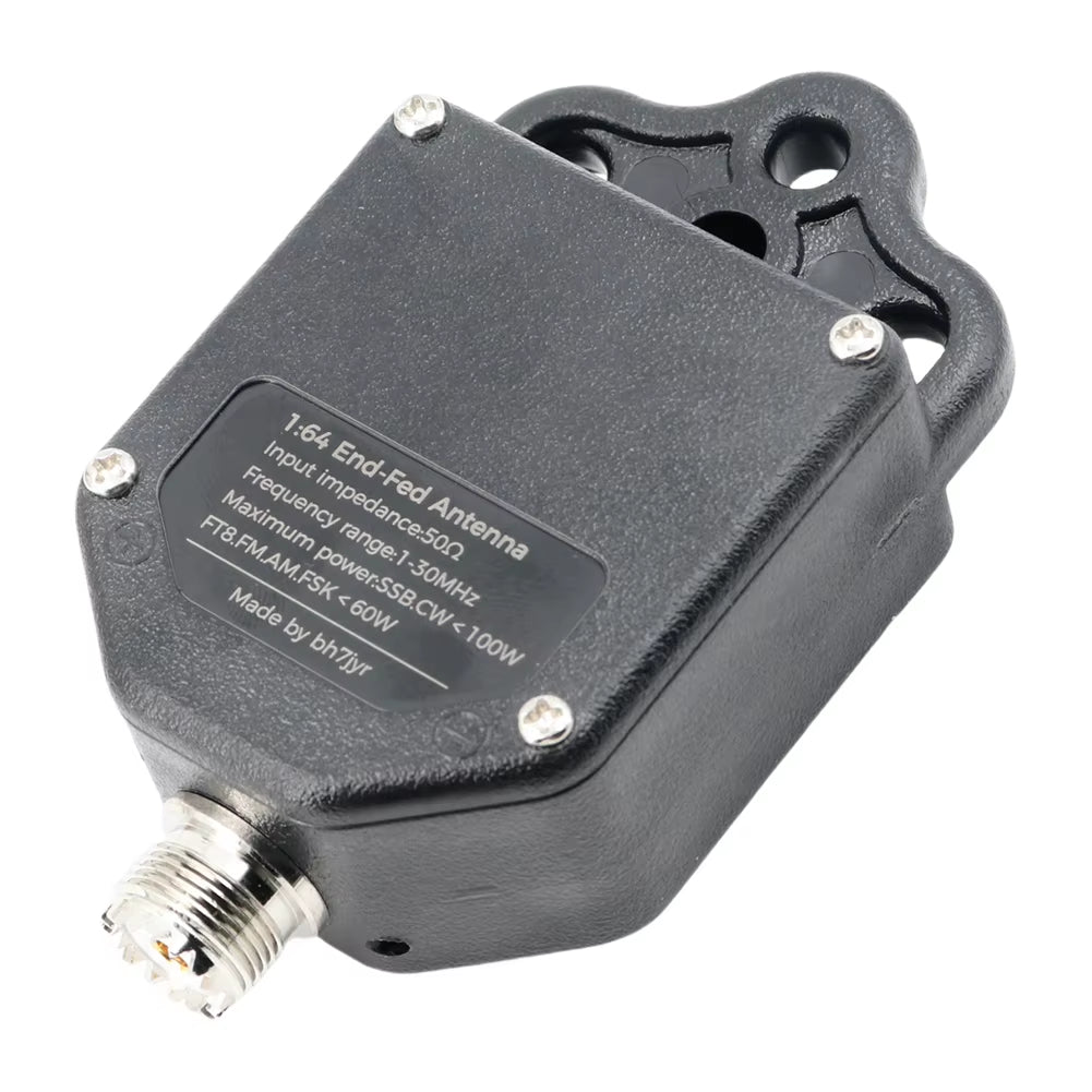 1:64 Balun End Fed Antenna 1Mhz to 30Mhz Portable 4-Band 8-Band HF End Fed Antenna 100W Power for Outdoor