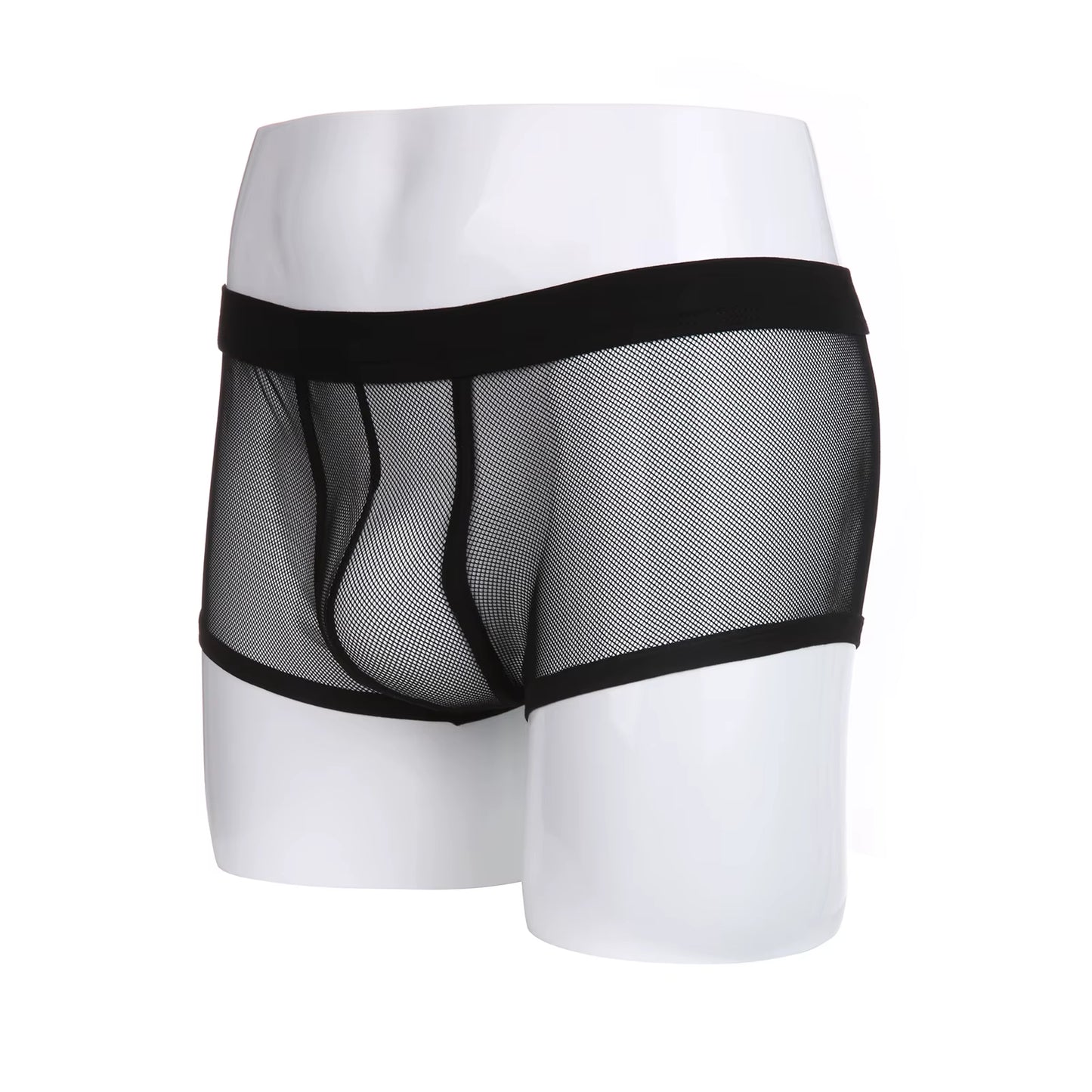 Mesh Boxers Men Transparent Underwear Man Cueca Sexy Boxer Shorts Hollow Lingerie Underpants Panties Trunks