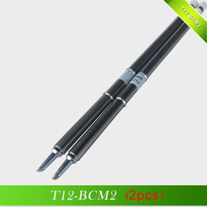 QUECOO High Quality T12-BCM2 Soldering Iron Tip Bevel with Indent / Horseshoe-Shaped BCM2 Tip with Groove /Shape 2BCM