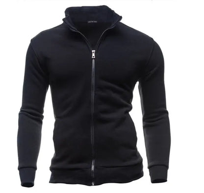 2025 Brand New Men'S No Hoodies Sweatshirts Zipper Stand Collar Men Sweatshirts for Male No Hooded Sweatshirt Man Pullover