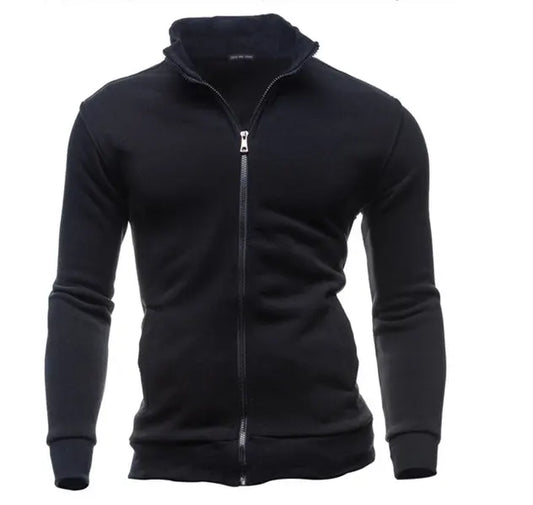 2025 Brand New Men'S No Hoodies Sweatshirts Zipper Stand Collar Men Sweatshirts for Male No Hooded Sweatshirt Man Pullover
