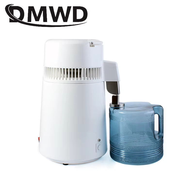 Pure Water Distiller 4L Dental Distilled Water Machine Filter Stainless Steel Electric Distillation Purifier Jug 110V 220V