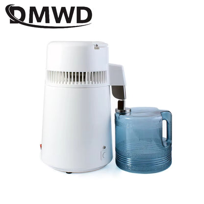 Pure Water Distiller 4L Dental Distilled Water Machine Filter Stainless Steel Electric Distillation Purifier Jug 110V 220V