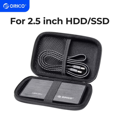 2.5 Inch HDD Box Bag Case Portable Hard Drive Bag for External Portable HDD Hdd Box Case Storage Protection Black/Red/Blue