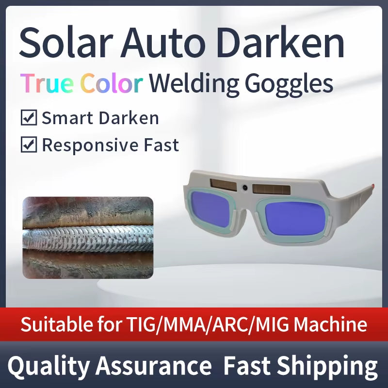 Solar Auto Darkening Eyes Mask True Color Welding Helmet Welding Mask Eyeshade/Patch/Eyes Goggles for Welder Eyes Glasses
