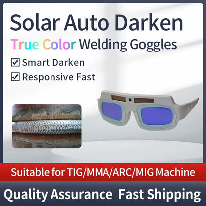 Solar Auto Darkening Eyes Mask True Color Welding Helmet Welding Mask Eyeshade/Patch/Eyes Goggles for Welder Eyes Glasses