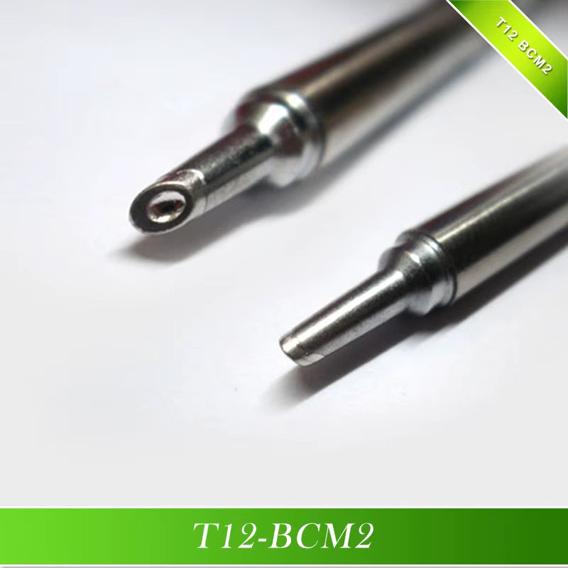 QUECOO High Quality T12-BCM2 Soldering Iron Tip Bevel with Indent / Horseshoe-Shaped BCM2 Tip with Groove /Shape 2BCM