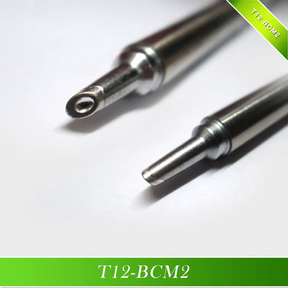 QUECOO High Quality T12-BCM2 Soldering Iron Tip Bevel with Indent / Horseshoe-Shaped BCM2 Tip with Groove /Shape 2BCM