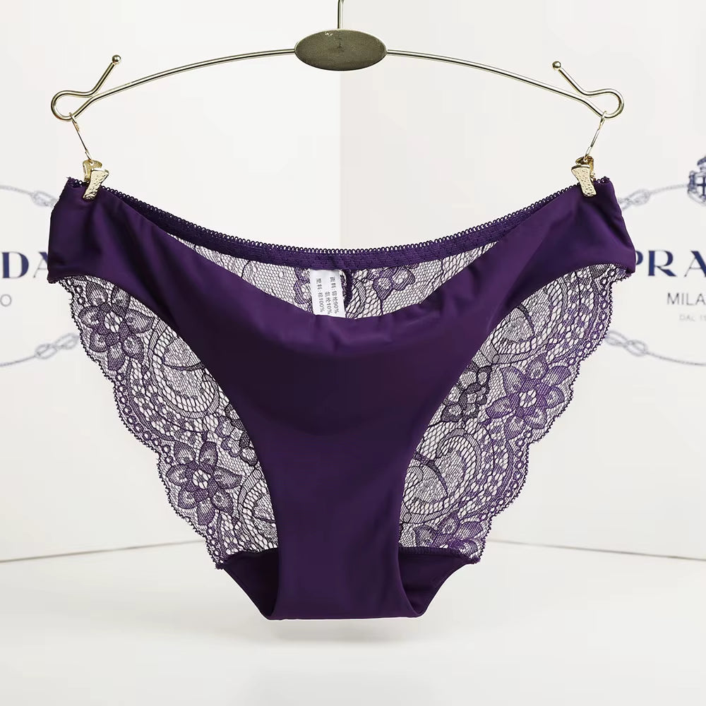 Ladies Underwear Woman Panties Sexy Lace plus Size Panty Transparent Low-Rise Cotton Briefs Intimates New Hot Sale