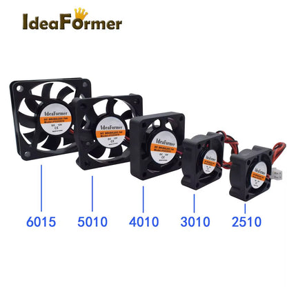 1PC 3D Printer Cooling Fan 2510 3010 4010 5010 6015 Mm with 2Pin Dupont Wire Cooler Multiple Options DC 5 12 24V Cooling Fan