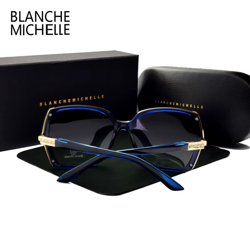 High Quality Polarized Sunglasses Women Brand Designer UV400 Vintage Sun Glasses Driving Gradient Sunglass Woman 2021 with Box