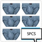 100% Cotton Briefs Mens Comfortable Underpants Man Underwear M/L/XL/2XL/3XL/4XL/5XL 5Pcs/Lot Free & Drop Shipping