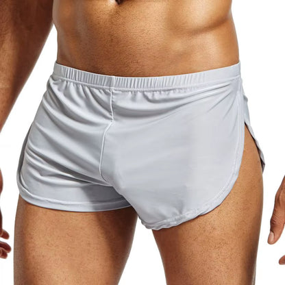 Brand Men'S Sexy Men Underwear Boxer Shorts Ice Silk Lounge Men Trunks Home Sleepwear Underpants Gay Underwear Panties