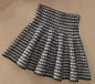 Autumn Winter Korean Women Skirt Knitting Woolen Midi Skirt Winter Ladies High Waist Casual Pleated Elastic Flared Skirts Womens