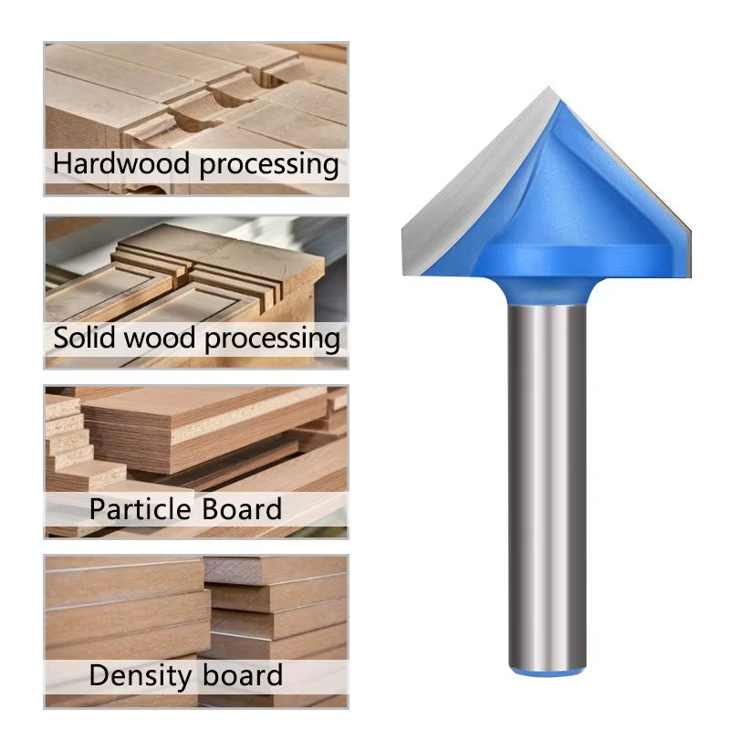 6Mm Router Bit V Shape Groove Milling Cutter Carbide Engraving Bit Woodworking Cutter