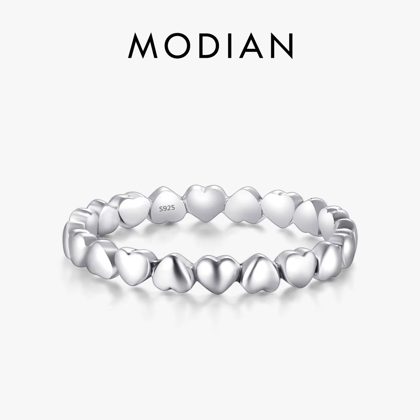 Hot Authentic Original Fashion 100% Solid 925 Sterling Silver Heart Finger Ring Forever Love Jewelry Valentine'S Day Gift