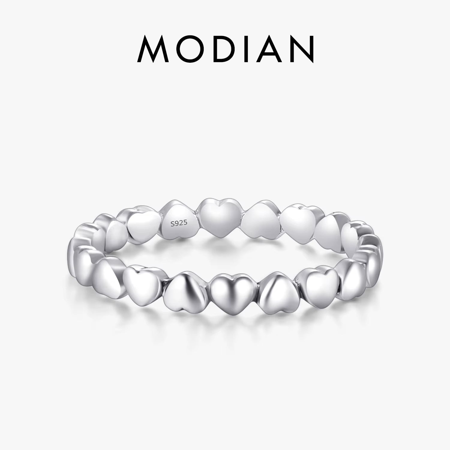 Hot Authentic Original Fashion 100% Solid 925 Sterling Silver Heart Finger Ring Forever Love Jewelry Valentine'S Day Gift