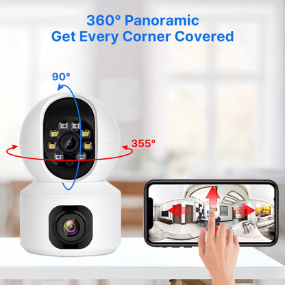 Hiseeu 2K 4MP PTZ IP Camera WIFI Wireless Smart Home Security Surveillance Camera Two-Way Audio Indoor Baby Pet Monitor Camera