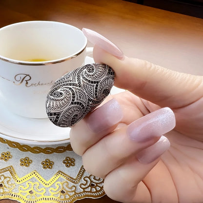 Ring Maori Cultural Tattoo Ornament,Bridal Sets Fashion Good Jewerly for Women Men Gift in 925 Sterling Silver
