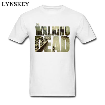 The Walking Dead Funky T-Shirt Man'S Short Sleeve Cotton Teeshirt Customized Boyfriend'S Top Cool Black