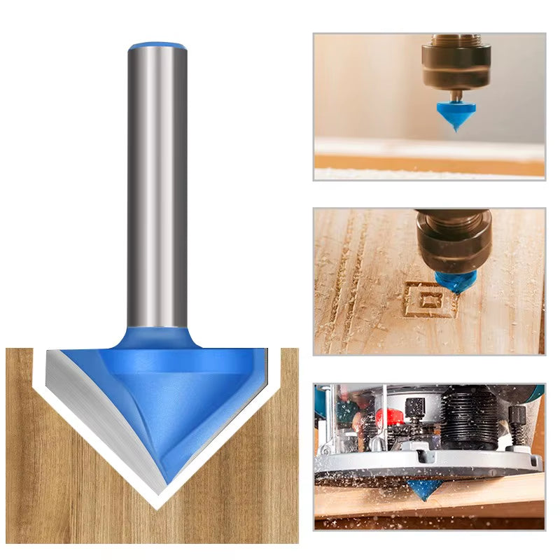 6Mm Router Bit V Shape Groove Milling Cutter Carbide Engraving Bit Woodworking Cutter