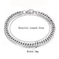 Mens 316L Stainless Steel Male Bracelet Wholesale Braslet Gold Silver Color Braclet Chunky Cuban Chain Link Bracelet for Man