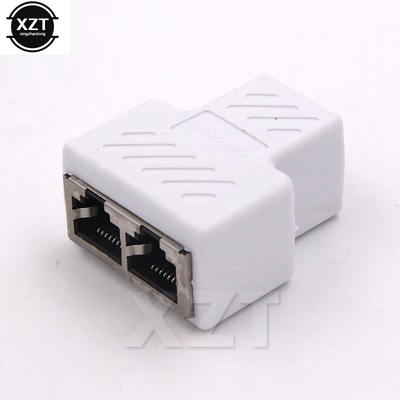 1 to 2 Ways Network LAN Cable Ethernet Female Cat6 RJ45 Splitter Connector Adapter UTP Cat7 5E Conector Switch Adapters Coupler