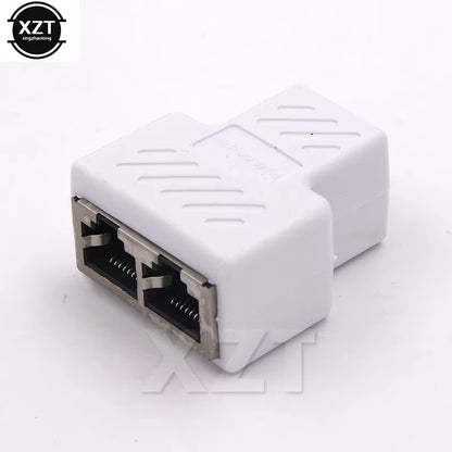 1 to 2 Ways Network LAN Cable Ethernet Female Cat6 RJ45 Splitter Connector Adapter UTP Cat7 5E Conector Switch Adapters Coupler