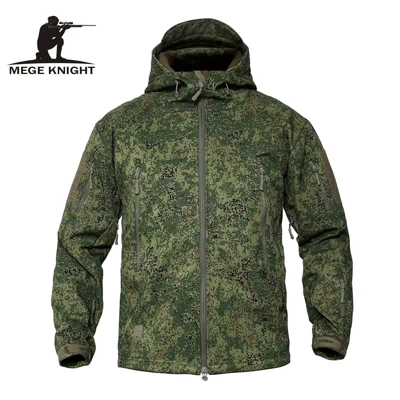 Mege Brand Clothing Autumn Men'S Military Camouflage Fleece Jacket Army Tactical Clothing Male Camouflage Windbreakers