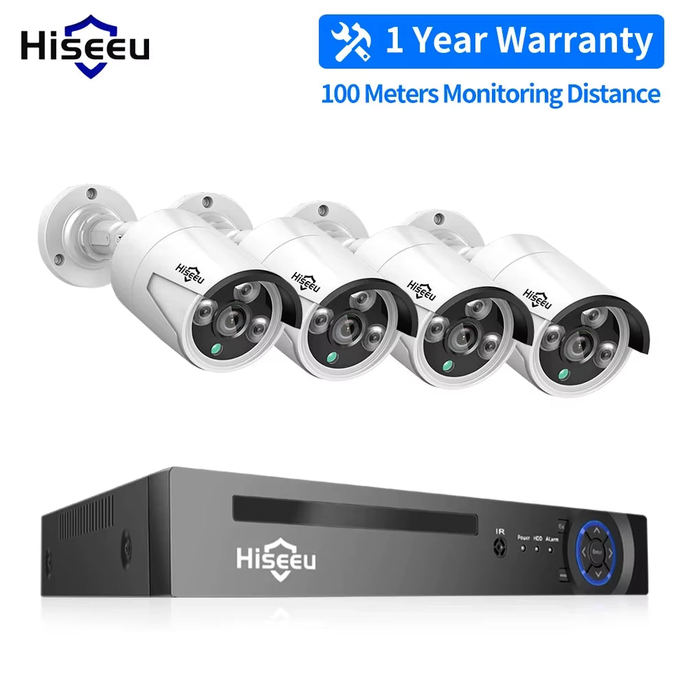 5MP 3MP 8CH POE NVR Video Audio Record ONVIF CCTV IP Security Surveillance Camera System Kit Set Outdoor House Waterproof