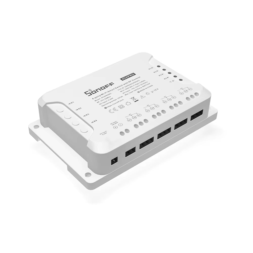 4CH PRO R3 Wifi Smart Switch Inter Lock Inching Lock Mode DIY Timer Switch via Ewelink APP Work with Alexa Google Home