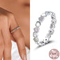Hot Sale 100% 925 Sterling Silver Styles Stackable Ring Party Finger Wedding Rings for Women Original Fashion Jewelry Gift