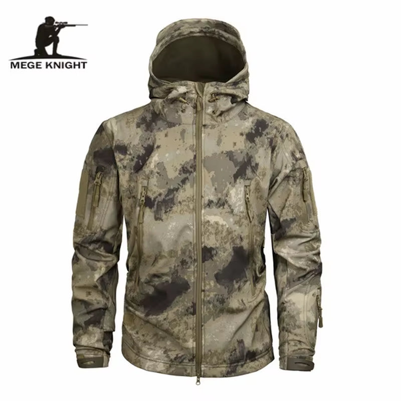 Mege Brand Clothing Autumn Men'S Military Camouflage Fleece Jacket Army Tactical Clothing Male Camouflage Windbreakers