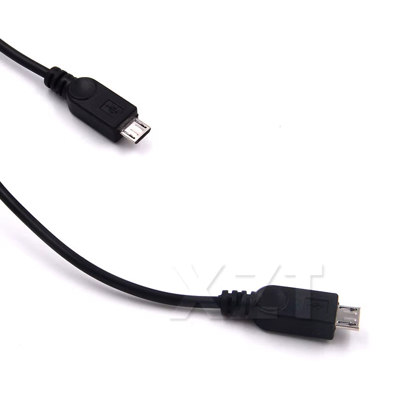 AT 1PCS Micro USB 2.0 Splitter Y 1 Female to 2 Male Data Charge Cable Extension Cord for Phone High Quality Sync Data Cable