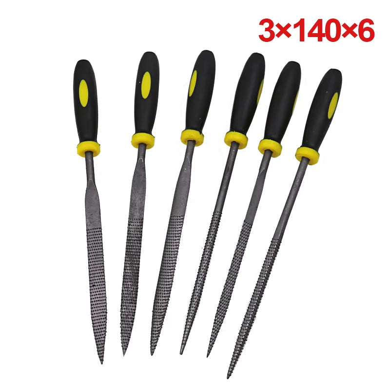 6Pcs Mini Wood Rasp Assorted Files Set Carpentry Filing Tool 5X180Mm 4X160Mm 3X140Mm