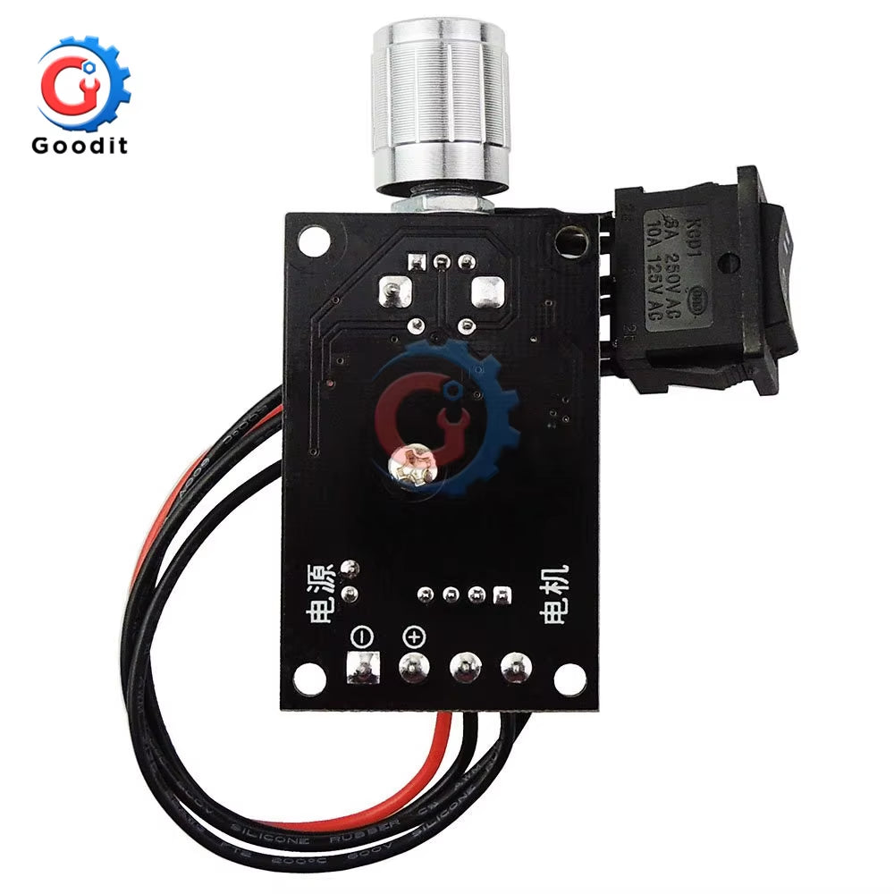 6V 12V 24V 28V 3A 80W DC Motor Speed Controller PWM Speed Adjustable Reversible Control Potentiometer Switch 1203BB Motor Driver